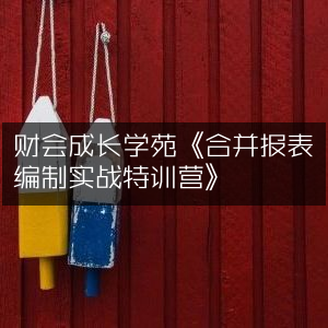 财会成长学苑，合并报表编制实战高级研修班
