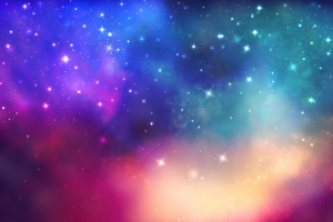 彩色星空星云海报背景