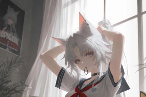 飞霄 猫耳 4k手机壁纸竖屏