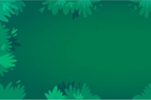 绿色渐变背景卡通草丛淘宝banner
