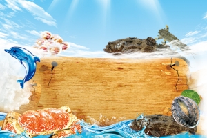 海鲜海报背景素材
