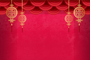 春节元旦鼠年灯笼布帘