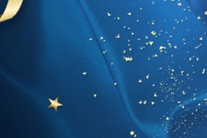 中秋国庆大气蓝色丝绸金粉banner