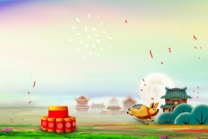 猪年新年背景