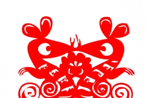 鼠年红色窗花喜庆