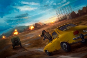 绝地救生Pubg汽车大战4K壁纸
