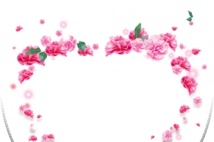 粉色花朵爱心设计我爱妈妈母亲节字体