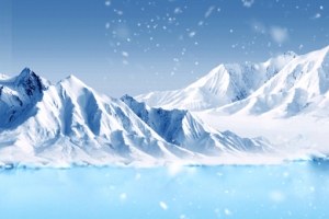 冰山冰川蓝色清新banner