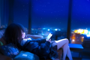 窗外雪景动漫高清壁纸 2880x1800免费下载