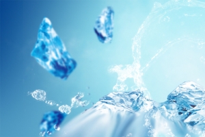 清凉冰爽夏季淘宝背景 banner 海报