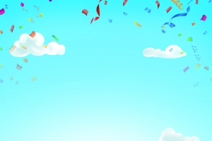 简约卡通幼儿园招生海报背景