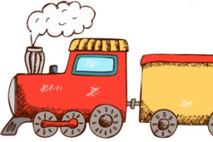 卡通扁平火车