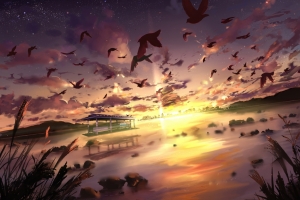 唯美风景动漫插画壁纸