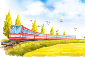 沿途风景背景