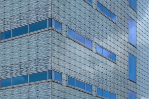 建筑 立面 窗户 蓝色 4k壁纸 3840x2160