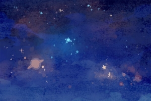 手绘星空插图背景图片
