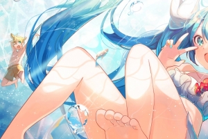 水下初音未来公主3440x1440壁纸
