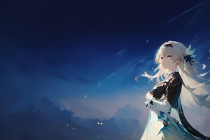 流萤 星空下 治愈系 4K壁纸 3840x2160