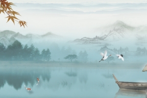 水墨山水背景海报banner背景