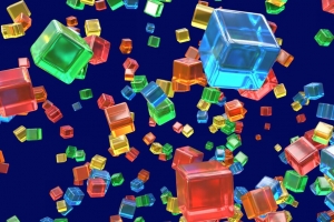 3840x2160 立方体 形状 透明 彩色 3d壁纸 背景