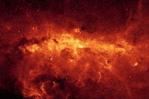 红色宇宙星空场景银河