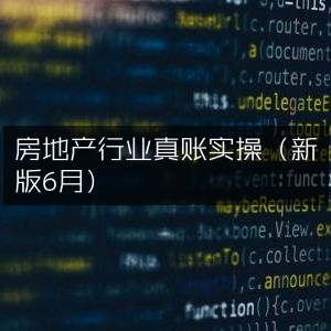 房地产行业真账实操宝典（6月新版）