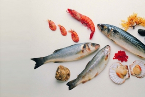 美食肉类海鲜鱼虾贝壳食品食物美味淘宝背景