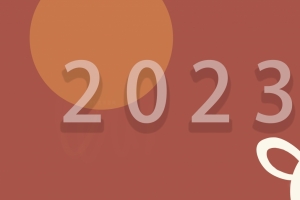 2023 新年 兔子 喜庆 简约 个性 创意 高清 5K 壁纸