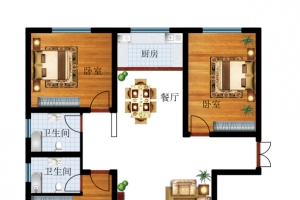 彩色户型图