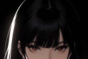 高冷气质黑色长发动漫美女 4K竖屏手机壁纸2400x3840免费下载