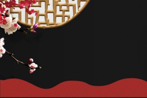 黑红色古风食品麻辣火锅电商banner