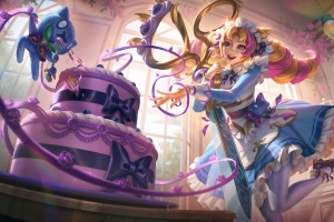 LOL英雄联盟灵罗娃娃 咖啡甜心 格温4K高清壁纸3840x2160