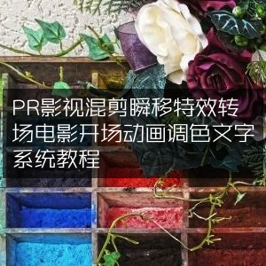 PR影视混剪特效教程，瞬移转场、开场动画与调色文字系统详解