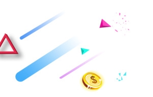 彩色金币线条创意