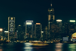 夜城 全景 城市灯光 香港 长曝光 4k壁纸 3840x2160