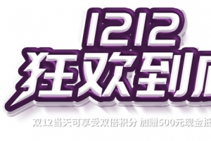 双12双十二狂欢到底白色