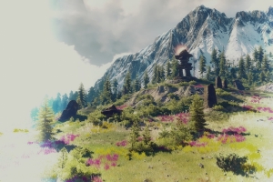 山,石头,风景,巫师3 4K游戏壁纸