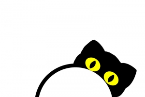 黑猫诱惑暗系边框高清PNG透明免扣设计素材免费下载