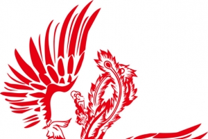 凤凰剪纸素材