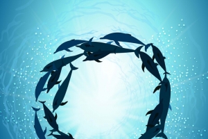 世界海洋日保护海洋公益海报背景
