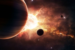 行星 恒星 星系 辉光 太空 4k壁纸 3840x2160