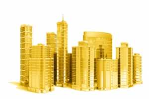 金色建筑群素材
