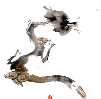 龙型彩绘画