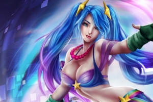 琴女电玩女郎皮肤(arcade sona) 英雄联盟LOL3440x1440壁纸
