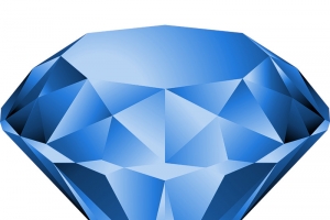 蓝色钻石宝石高清PNG透明免扣设计素材免费下载