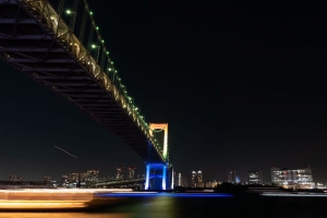 桥梁 水 夜城 建筑 建筑 4k壁纸 3840x2160