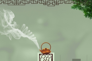 中国风淡雅茶文化古典边框背景素材