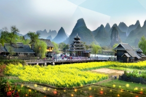 淘宝天猫旅游桂林美景背景banner