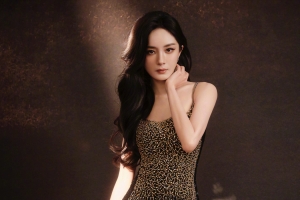 杨幂 黑色礼服4k手机壁纸竖屏高清美女