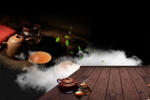 春茶上市普洱茶中国风黑banner
